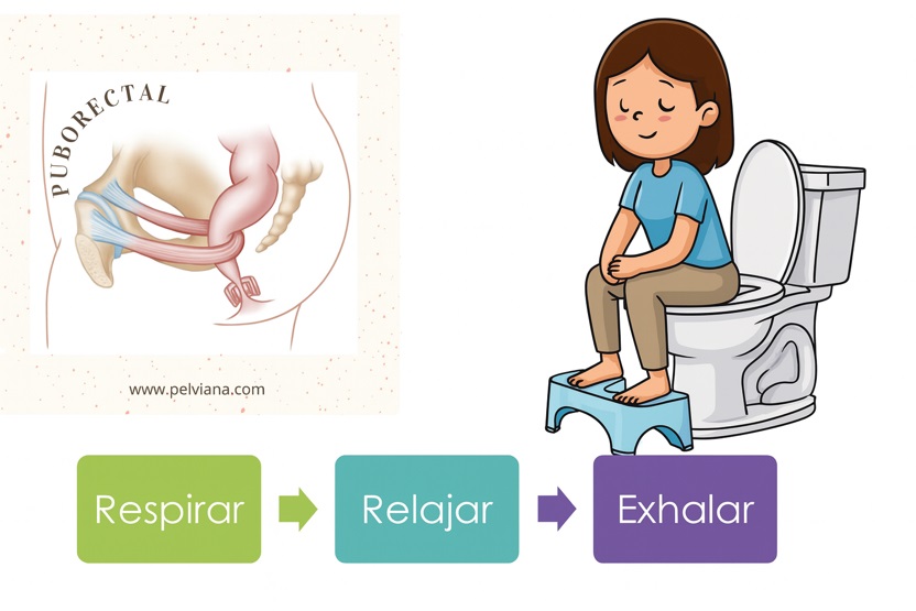 Postura para facilitar evacuación fecal Postura para facilitar evacuación fecal